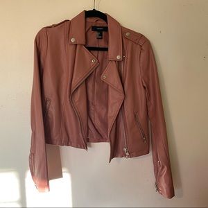 Forever 21 pink leather jacket